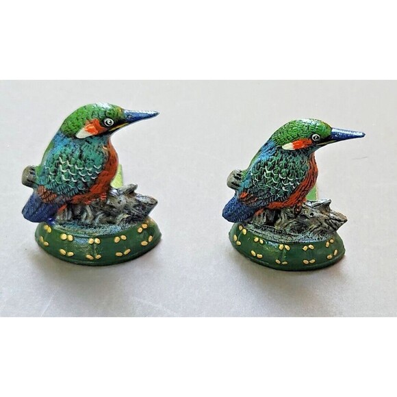 Cast Iron Bookends Bird Hummingbird Rare Old Birds - Picture 12 of 16